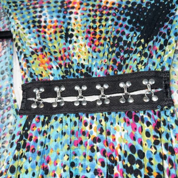 CAbi Blue‎ Dotted Trapeze Hooked Racerback Tank Top Size Small - Picture 6 of 7